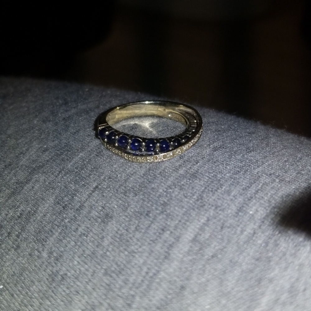 Diamond and sapphire ring size 7
